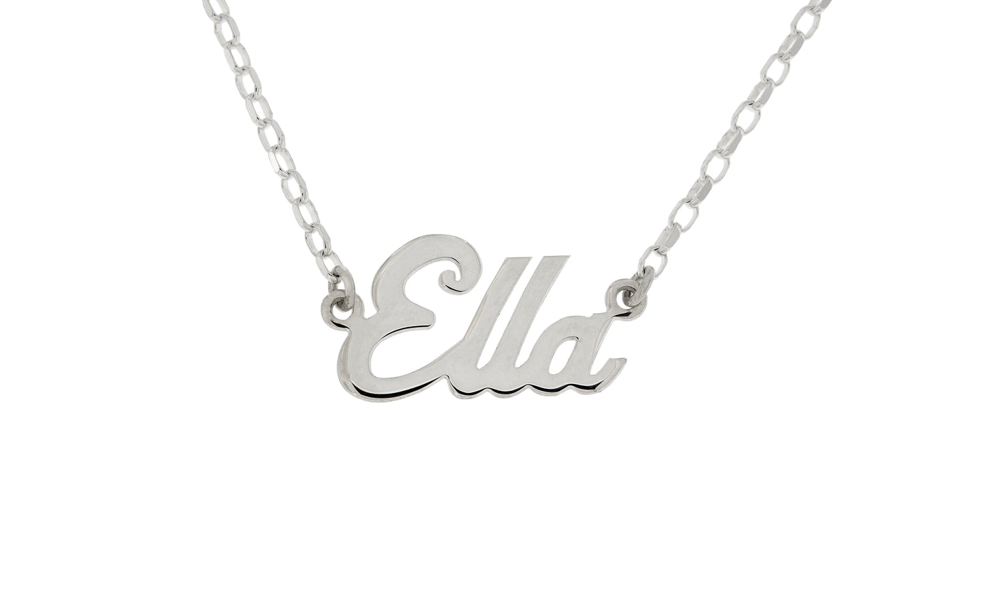 Silver Name Plate Necklace - John Ross Jewellers