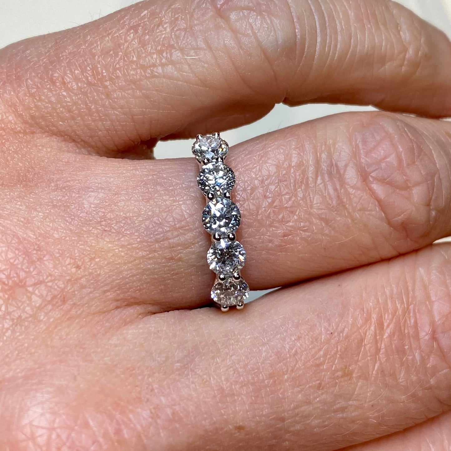 Platinum Five Stone Diamond Eternity Ring - John Ross Jewellers