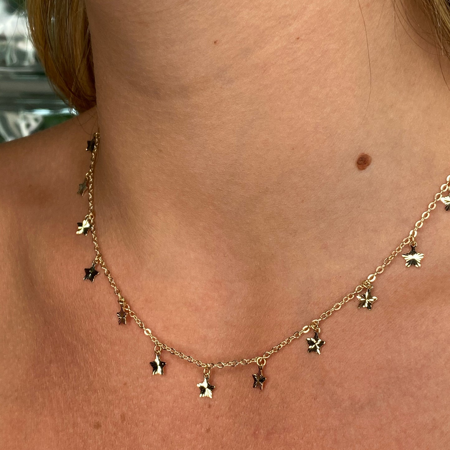 9ct Gold Dozen Stars Necklace - John Ross Jewellers