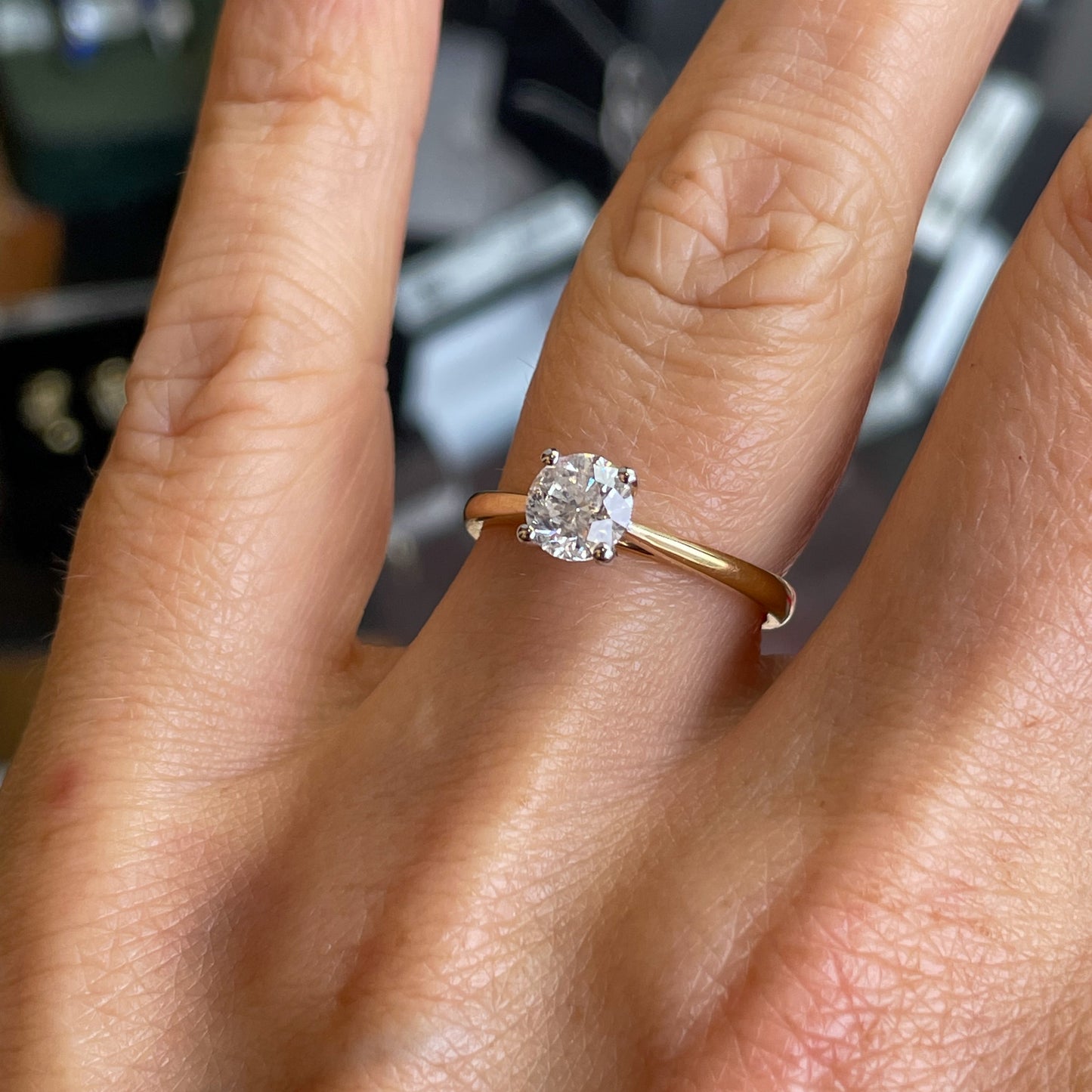 18ct Gold 0.70ct FG SI2 Four Claw Diamond Solitaire Ring - John Ross Jewellers