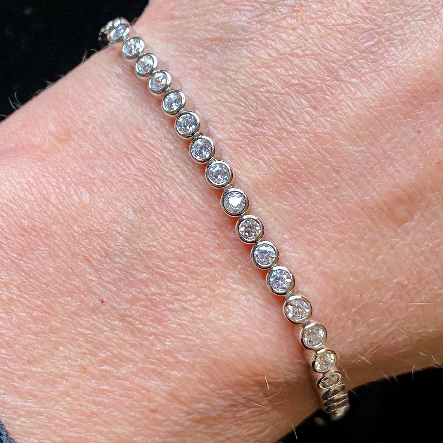 Silver Rubover CZ Tennis Bracelet - John Ross Jewellers