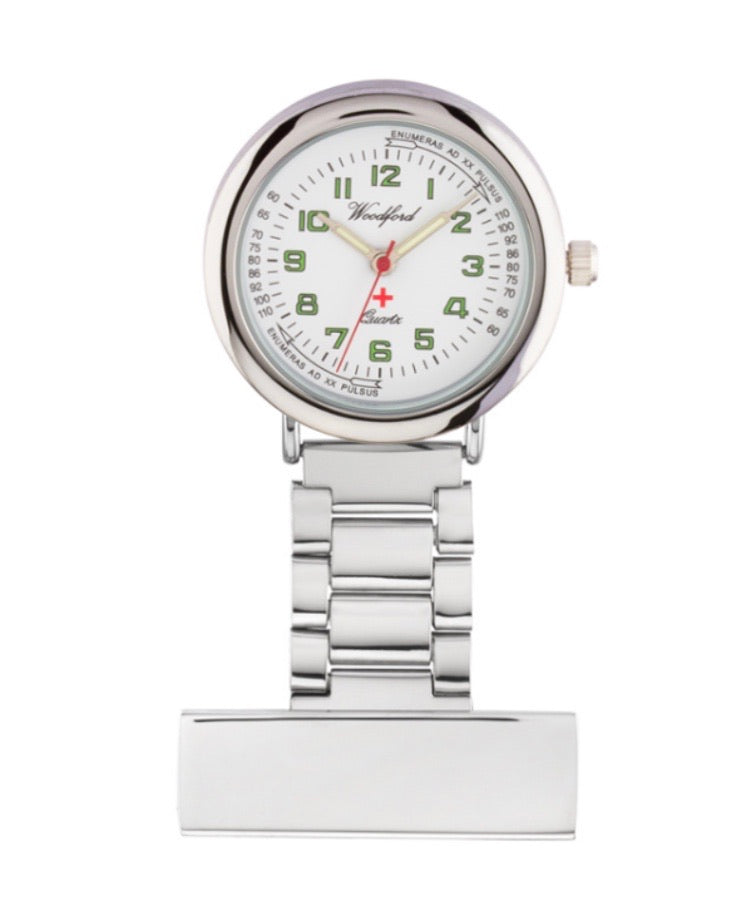 Woodford Steel Nurses Fob Watch - John Ross Jewellers