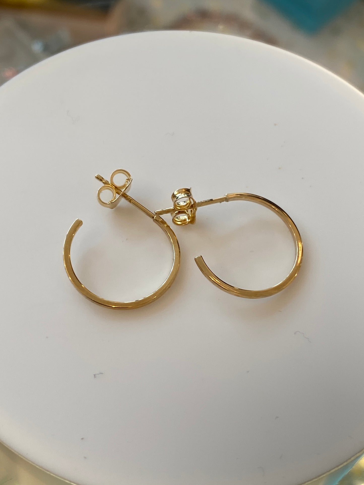 9ct Gold Extra Skinny Hoop Earrings - John Ross Jewellers