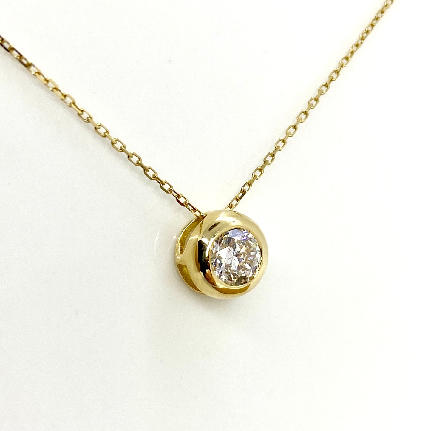 18ct Gold Diamond Slider Necklet - 1.04ct - John Ross Jewellers