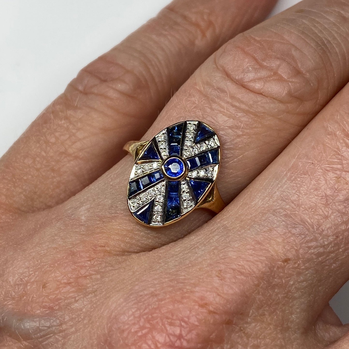 9ct Gold Sapphire & Diamond Ring - John Ross Jewellers