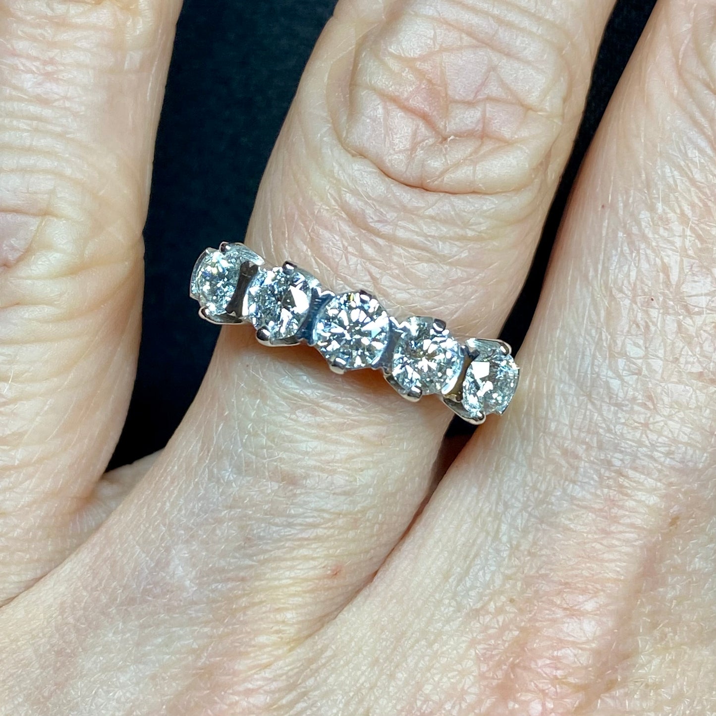 18ct Gold 1.50ct Five Stone Diamond Eternity Ring - John Ross Jewellers