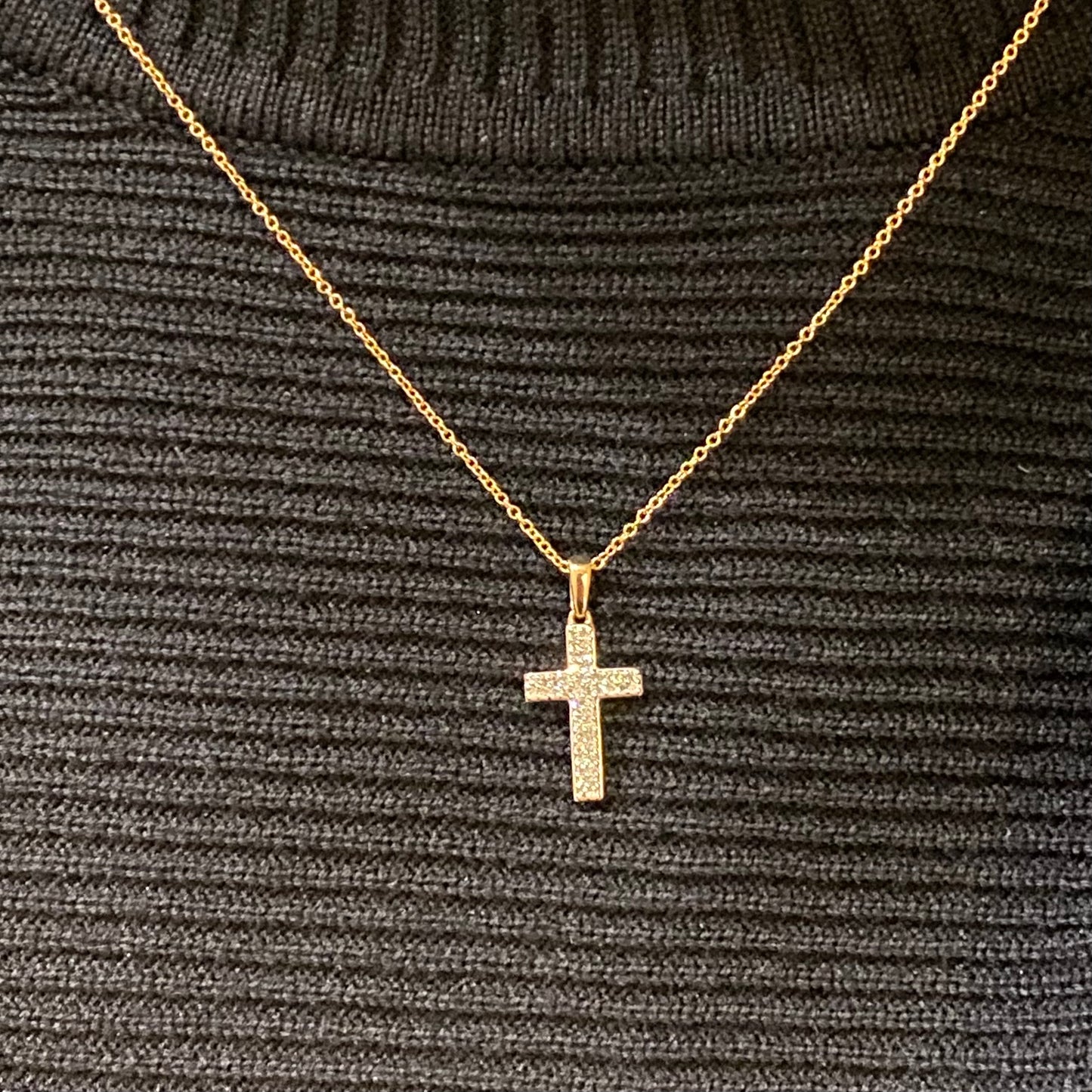 9ct Yellow Gold Diamond Cross - John Ross Jewellers