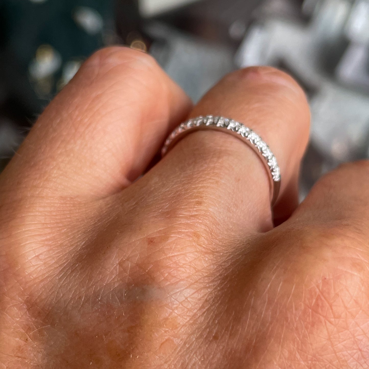 18ct White Gold Diamond Eternity Ring 0.19ct - John Ross Jewellers