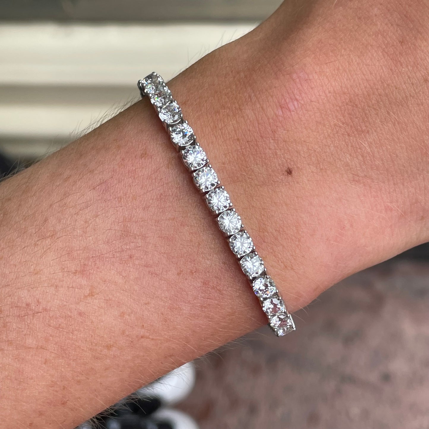 Silver Claw Set CZ Tennis Bracelet | 4mm CZs - John Ross Jewellers