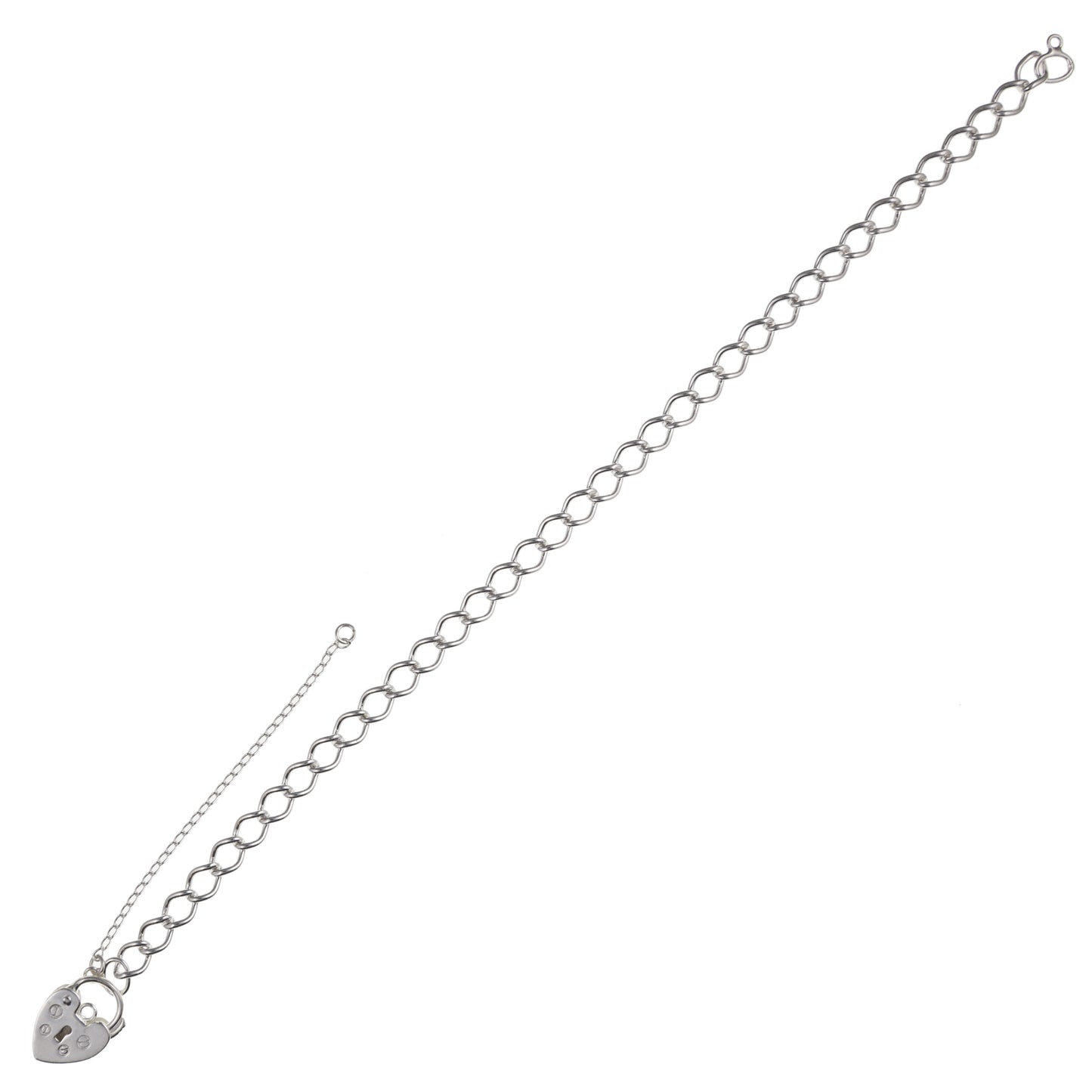 Silver Curb Link Charm Bracelet - John Ross Jewellers