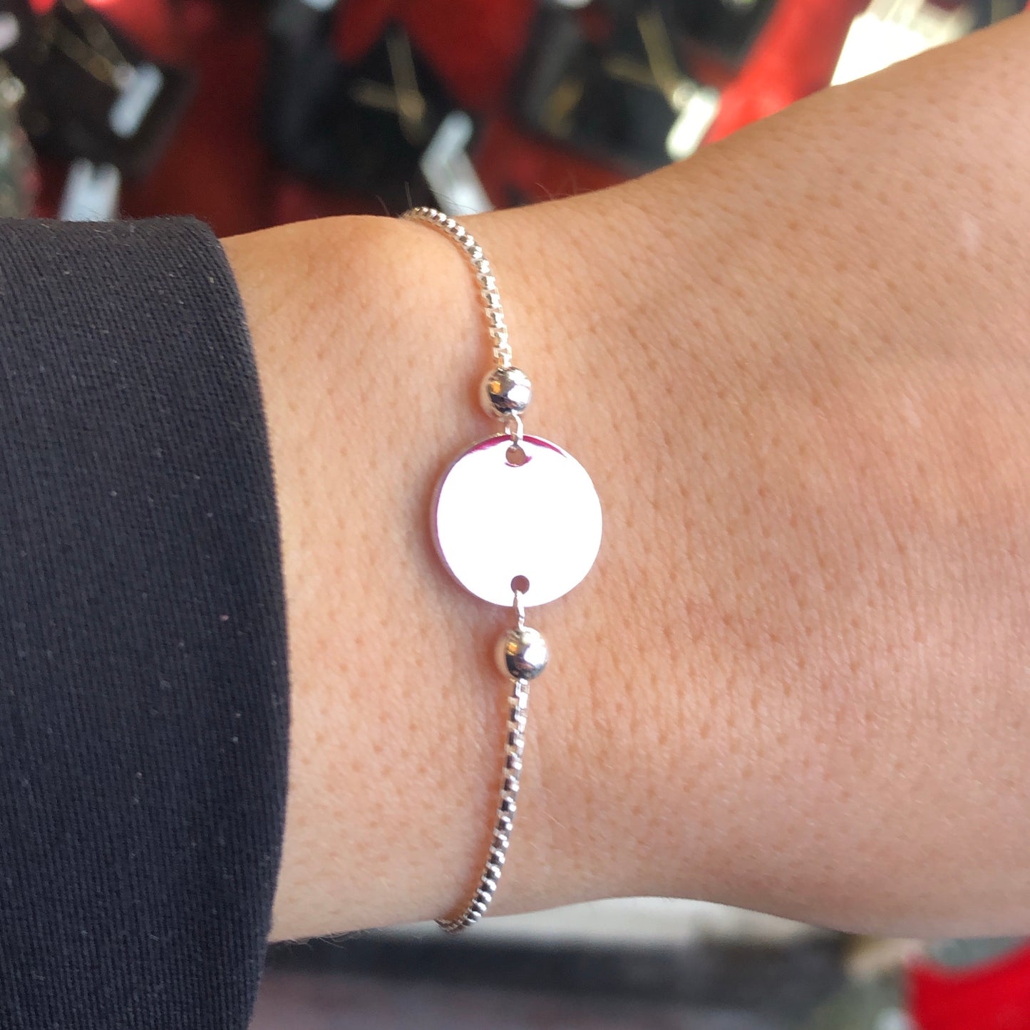 Sunshine Identity Bracelet - Silver Round - John Ross Jewellers