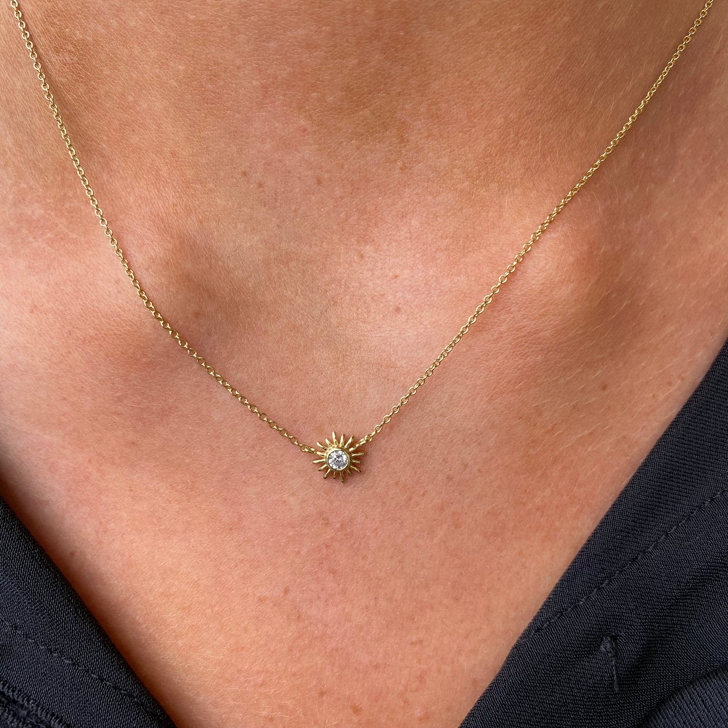 SUNSHINE CZ Sun Necklace - John Ross Jewellers