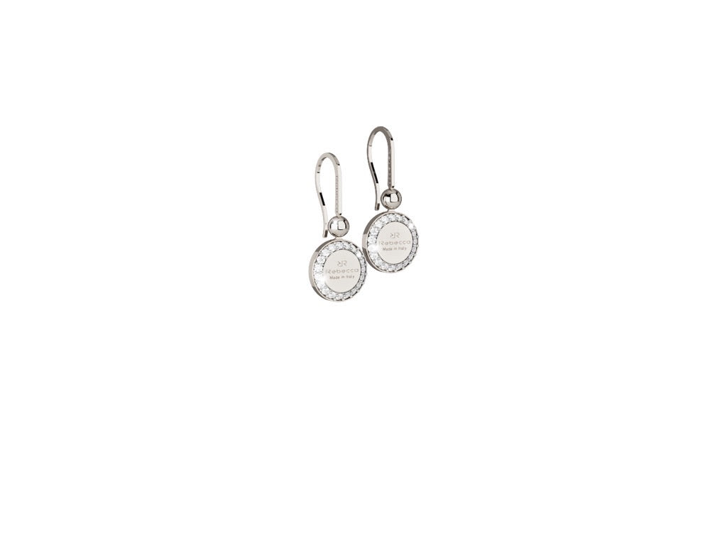 REBECCA Boulevard Drop Earrings With Stones - Silver - John Ross Jewellers