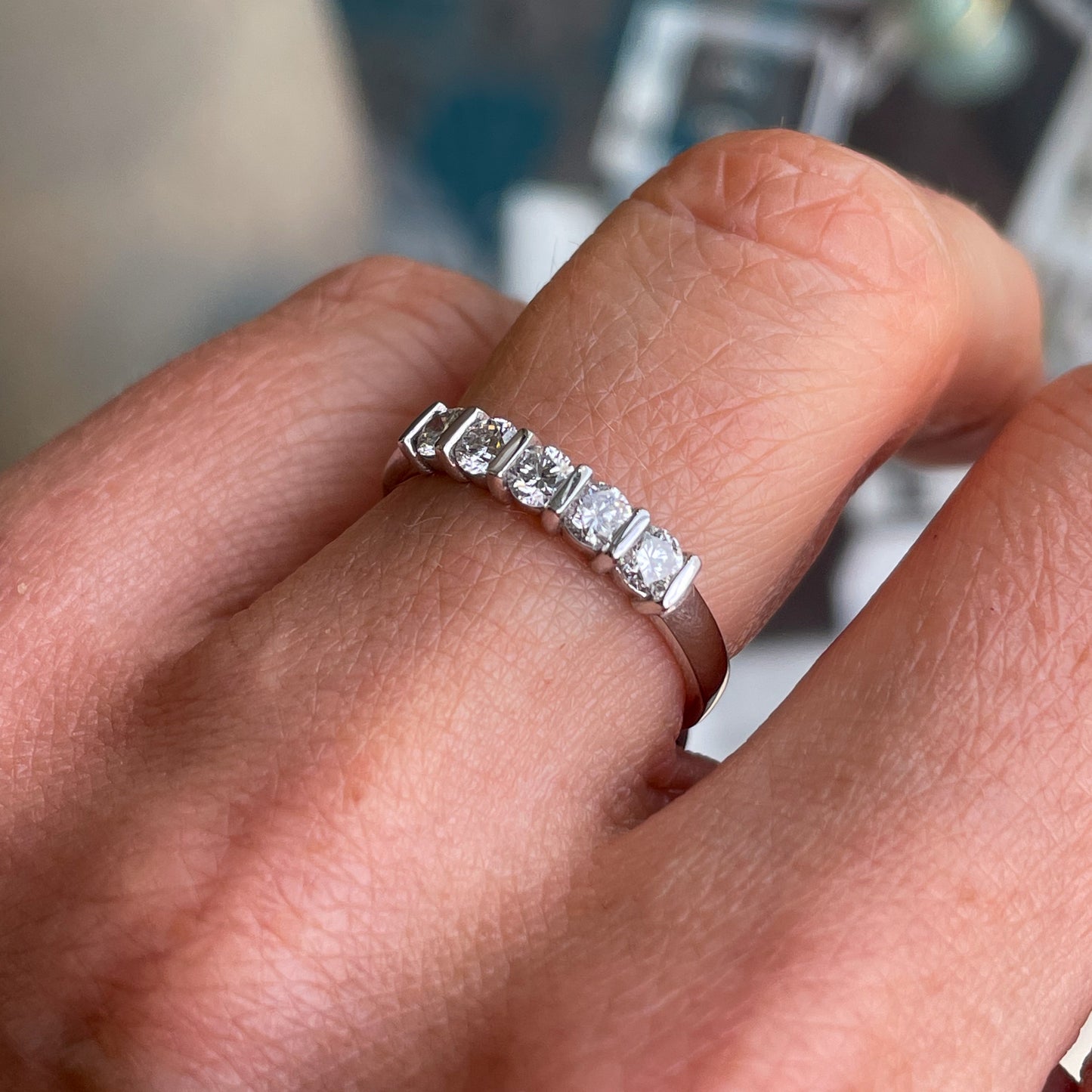 18ct White Gold Diamond Eternity Ring | 0.61ct - John Ross Jewellers