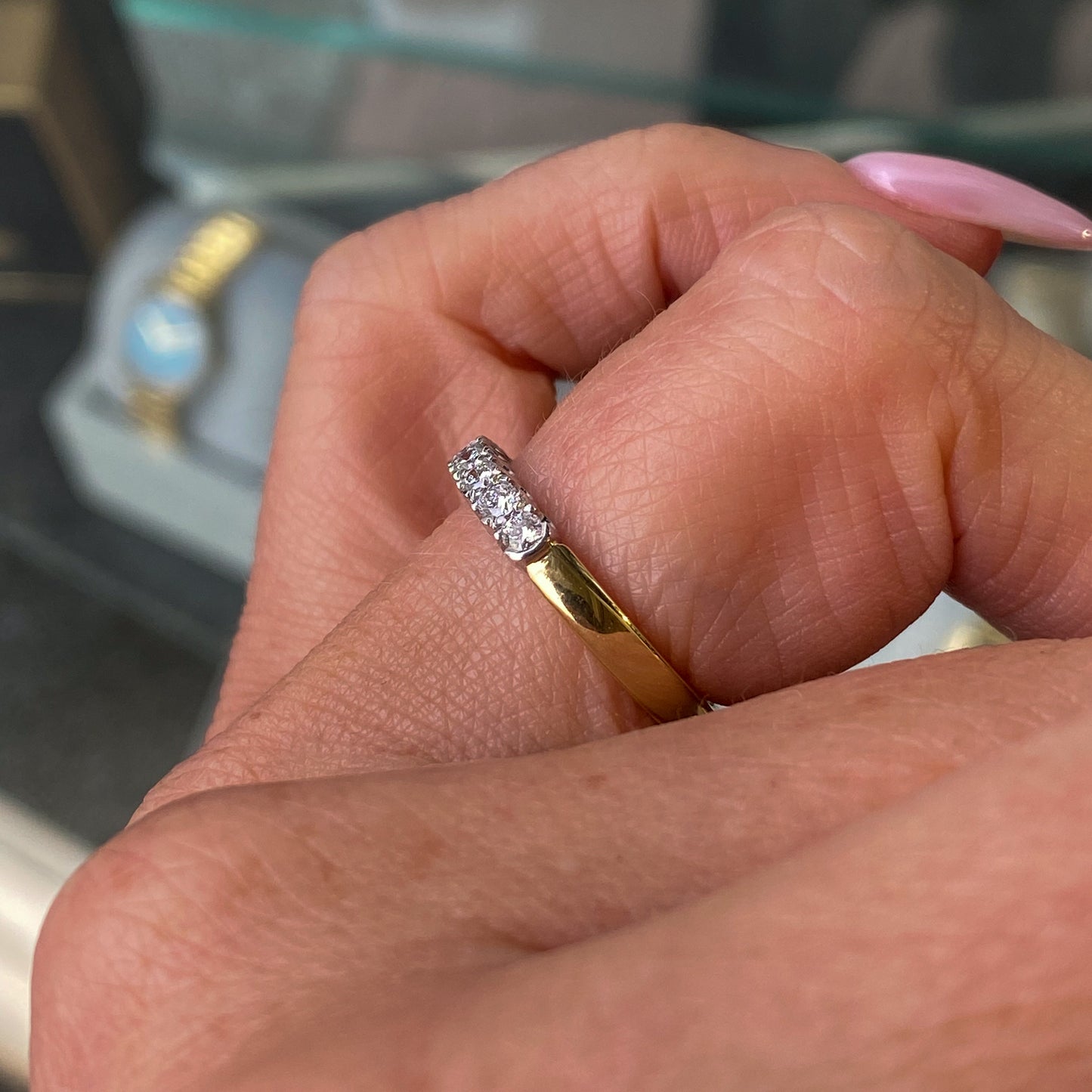 18ct Gold Seven Stone Diamond Eternity Ring | 0.32ct - John Ross Jewellers