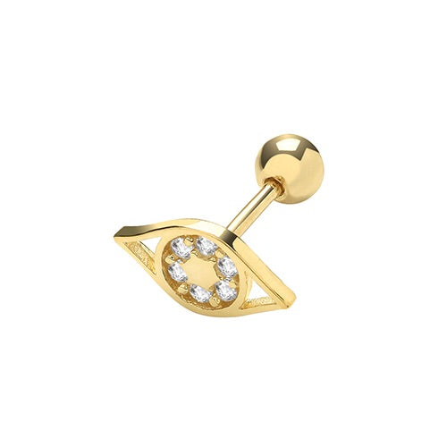 Ear Candy 9ct Gold CZ Eye Cartilage Stud - John Ross Jewellers