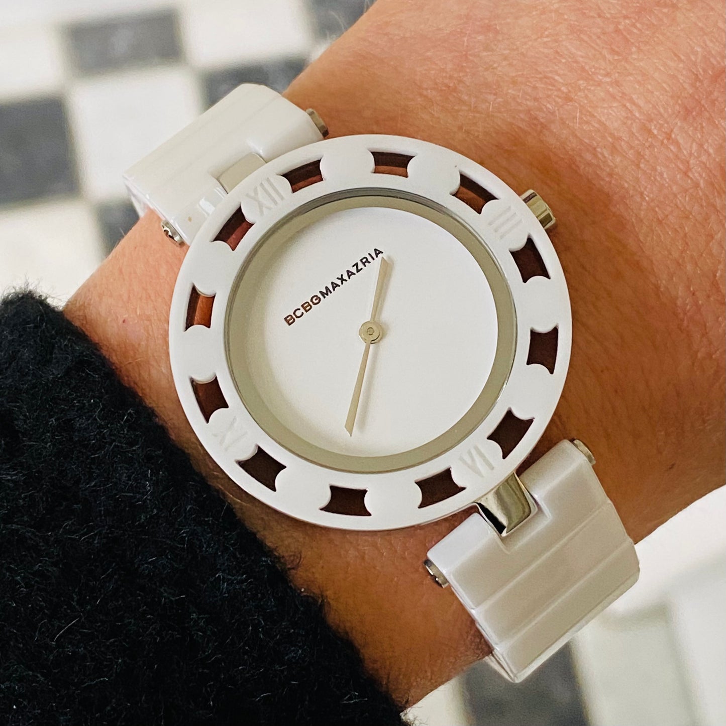 BCBG MAXAZRIA White Quartz Watch