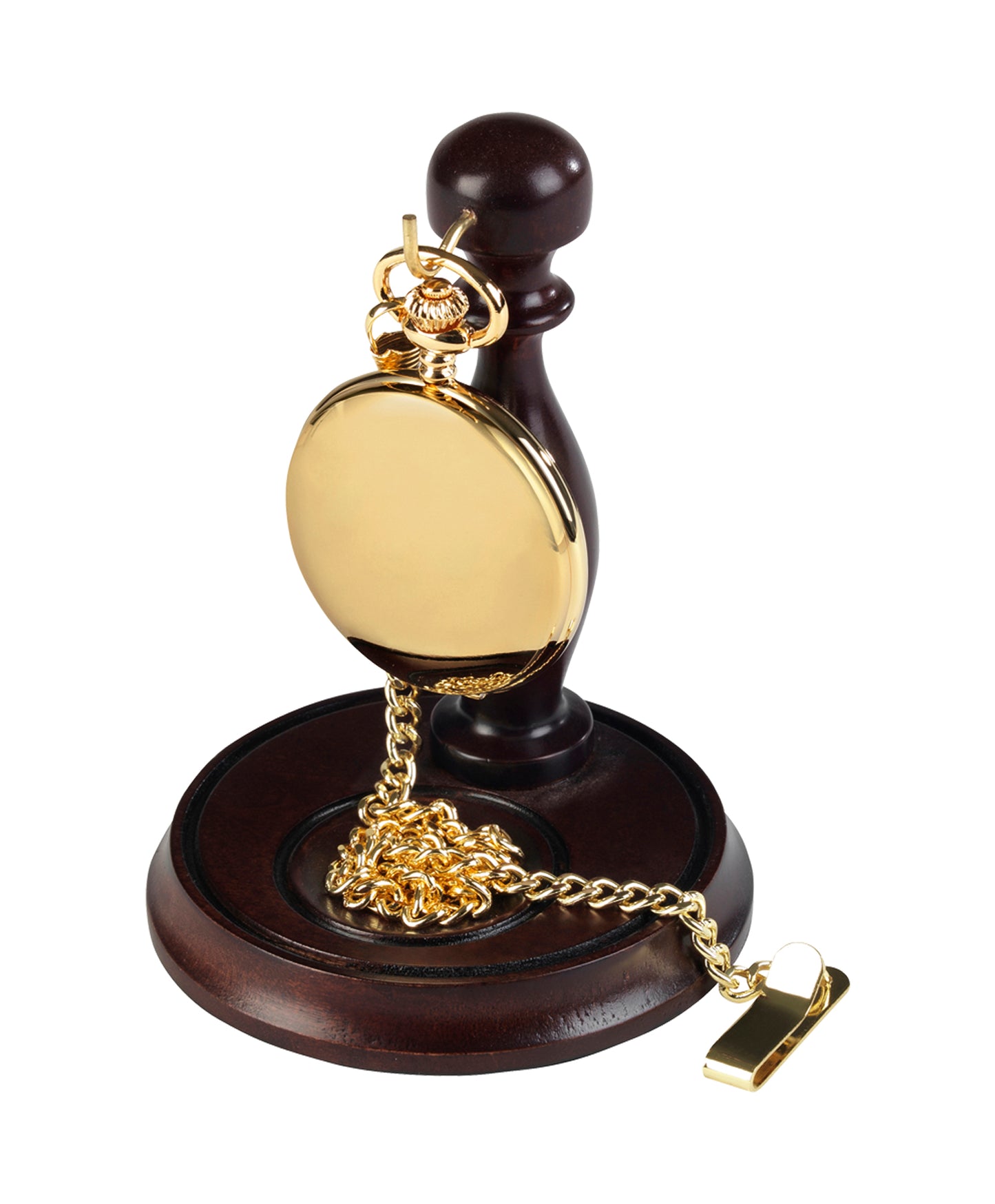 Gold Full Hunter Pocket Watch with Stand - John Ross Jewellers