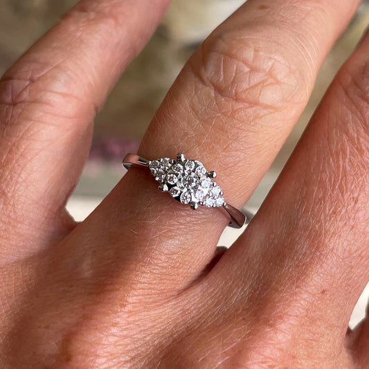 18ct White Gold Diamond Engagement Ring | 0.29ct - John Ross Jewellers