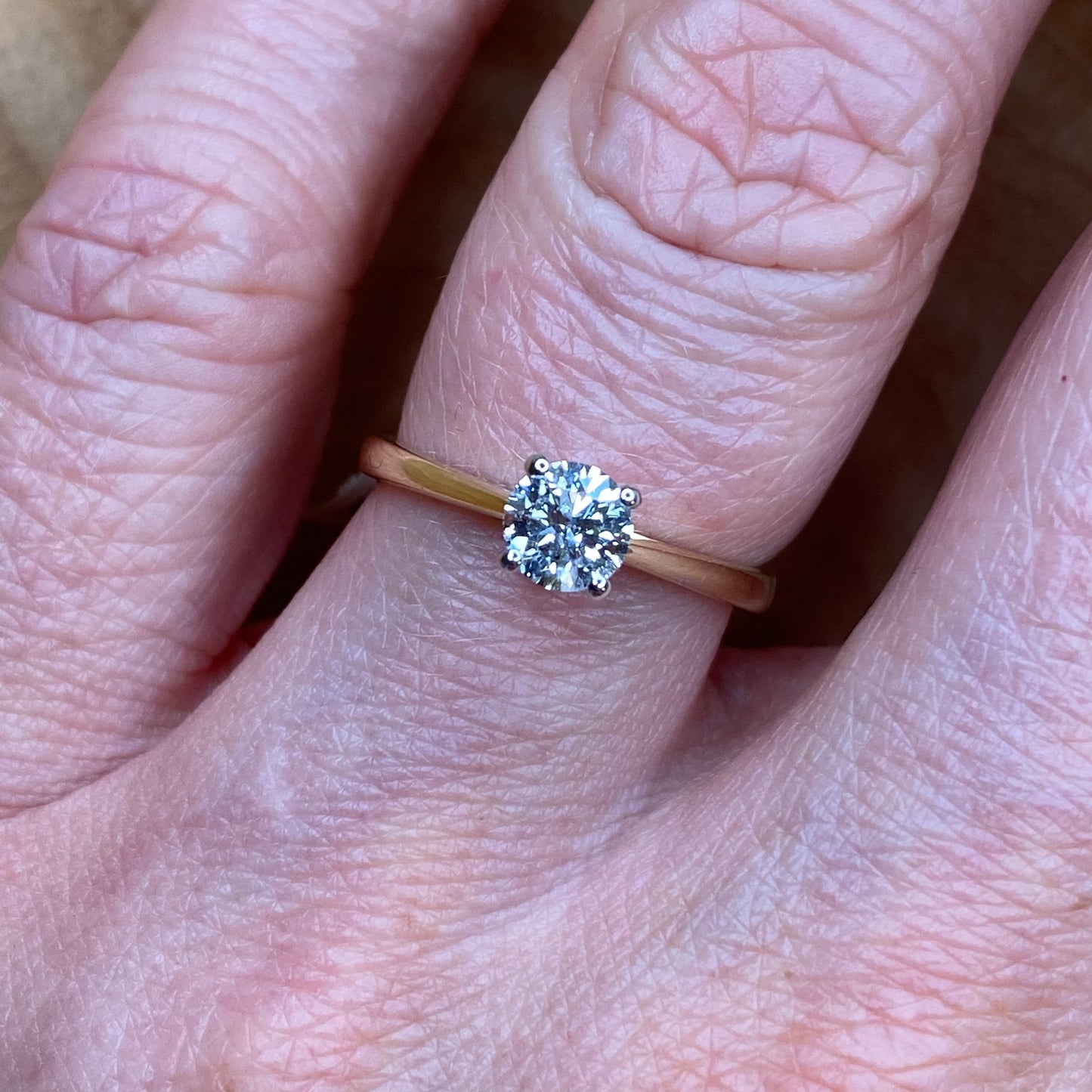 18ct Gold 0.50ct FG SI2 Four Claw Diamond Solitaire Ring - John Ross Jewellers