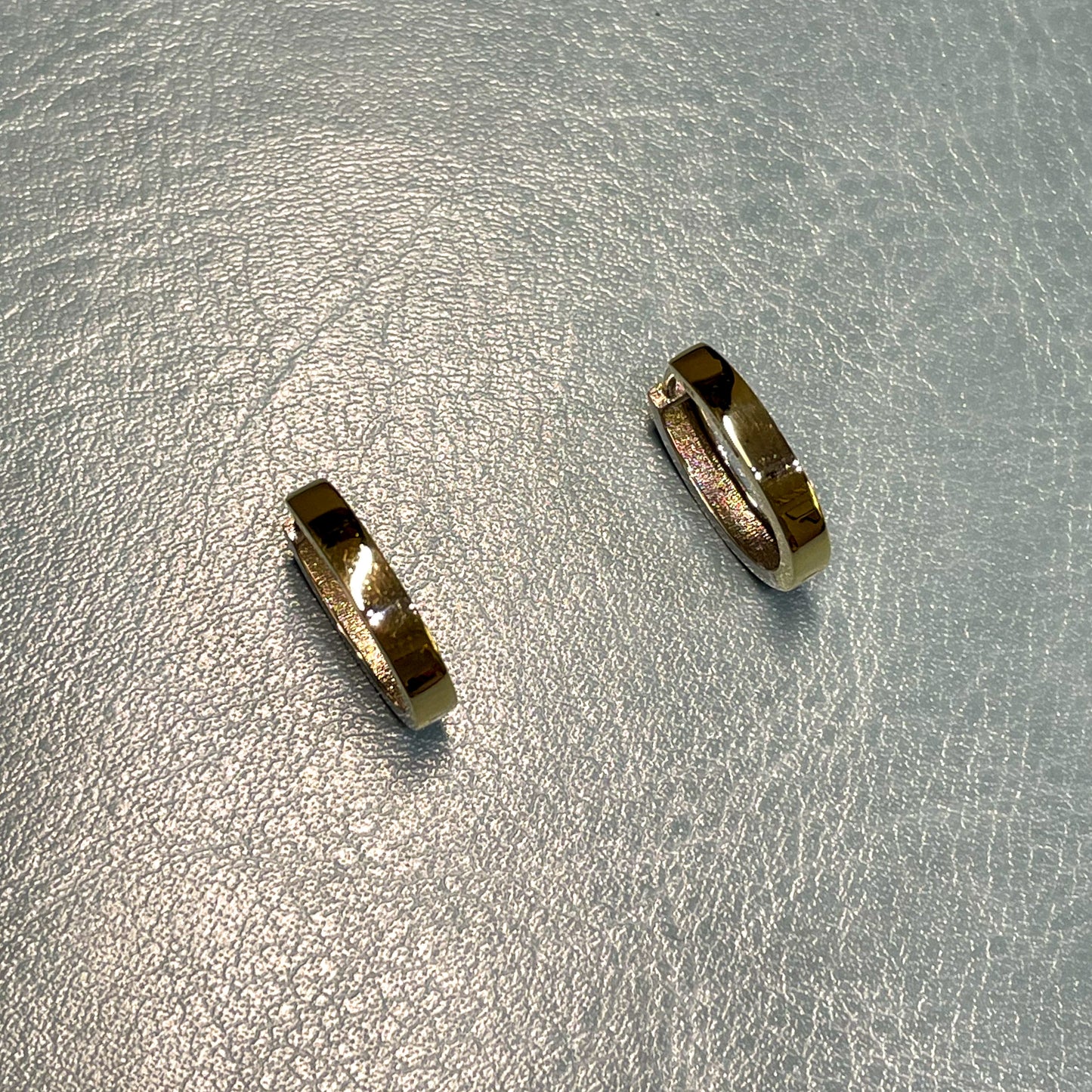 9ct White & Yellow Gold Reversible Hoop Earrings - John Ross Jewellers