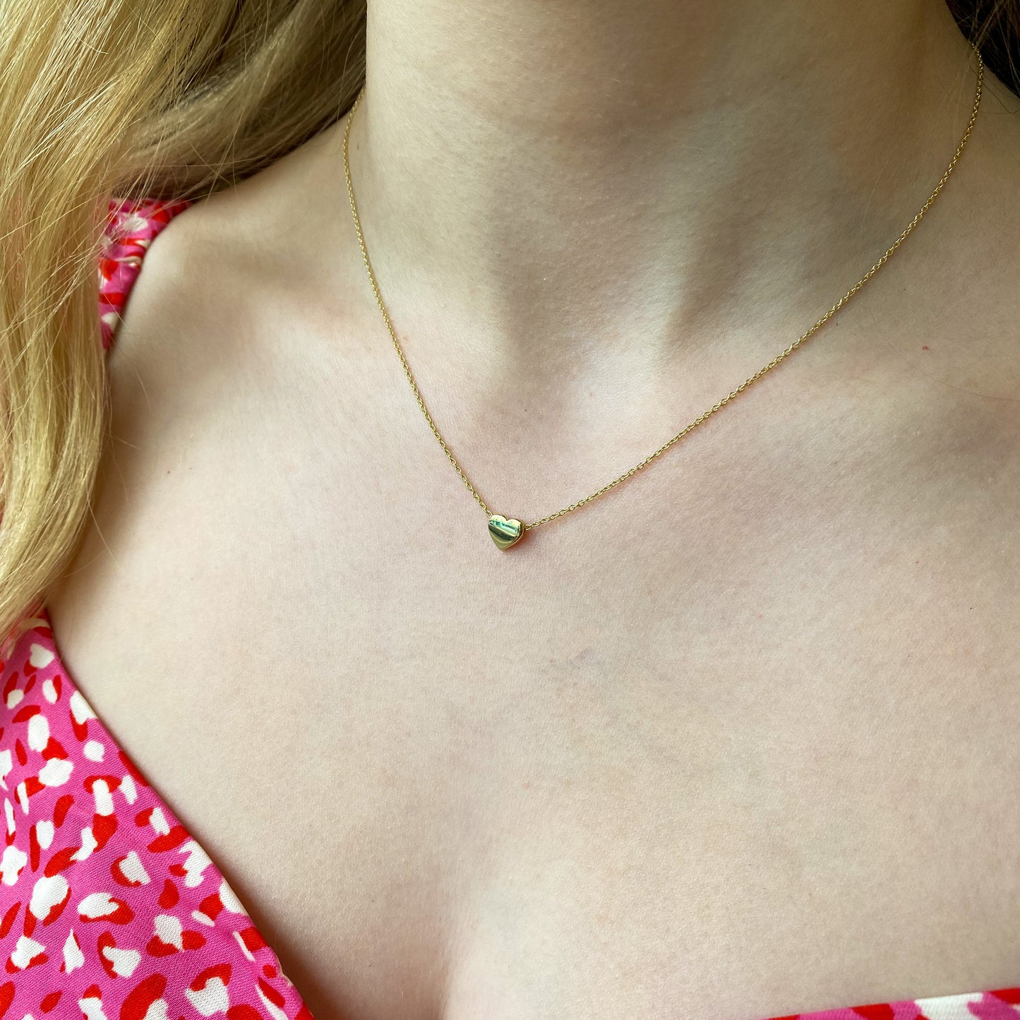 9ct Gold Heart Slider Necklace | 43cm - John Ross Jewellers