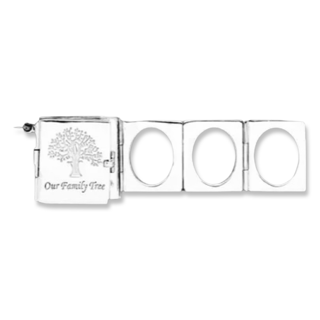 Silver Family Locket Necklace | Six Photos - John Ross Jewellers