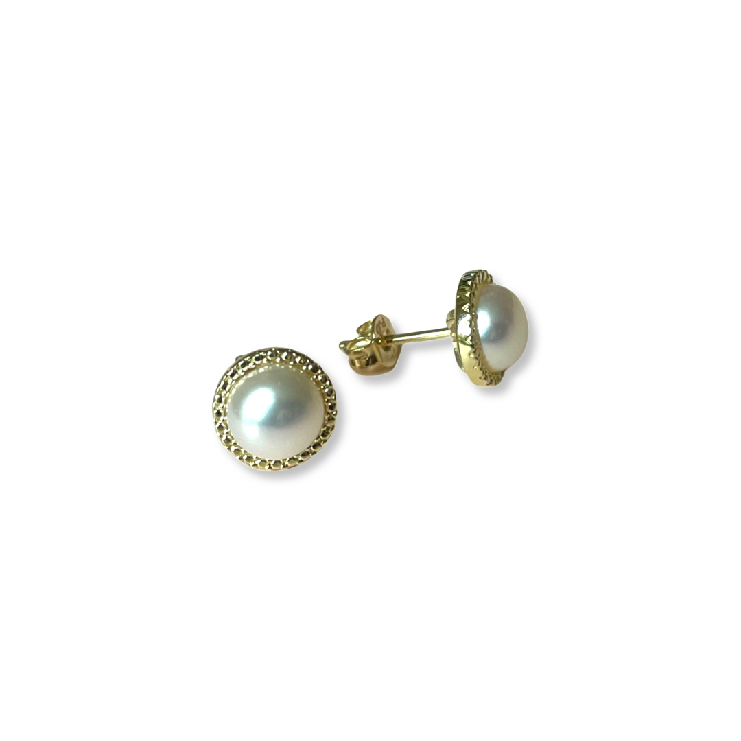 9ct Gold Freshwater Pearl Stud Earrings - John Ross Jewellers