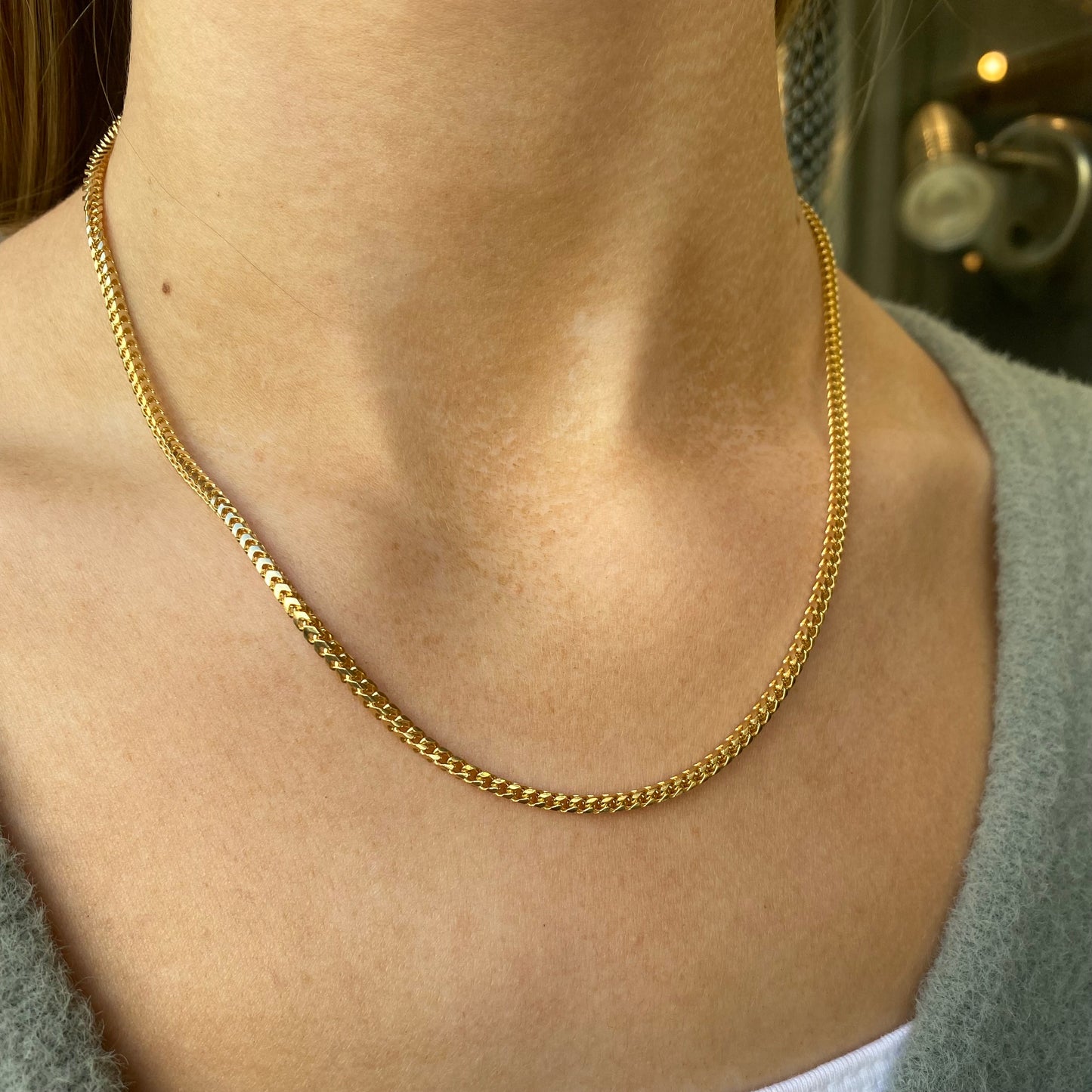 9ct Gold Franco Heavy 18" Chain - John Ross Jewellers