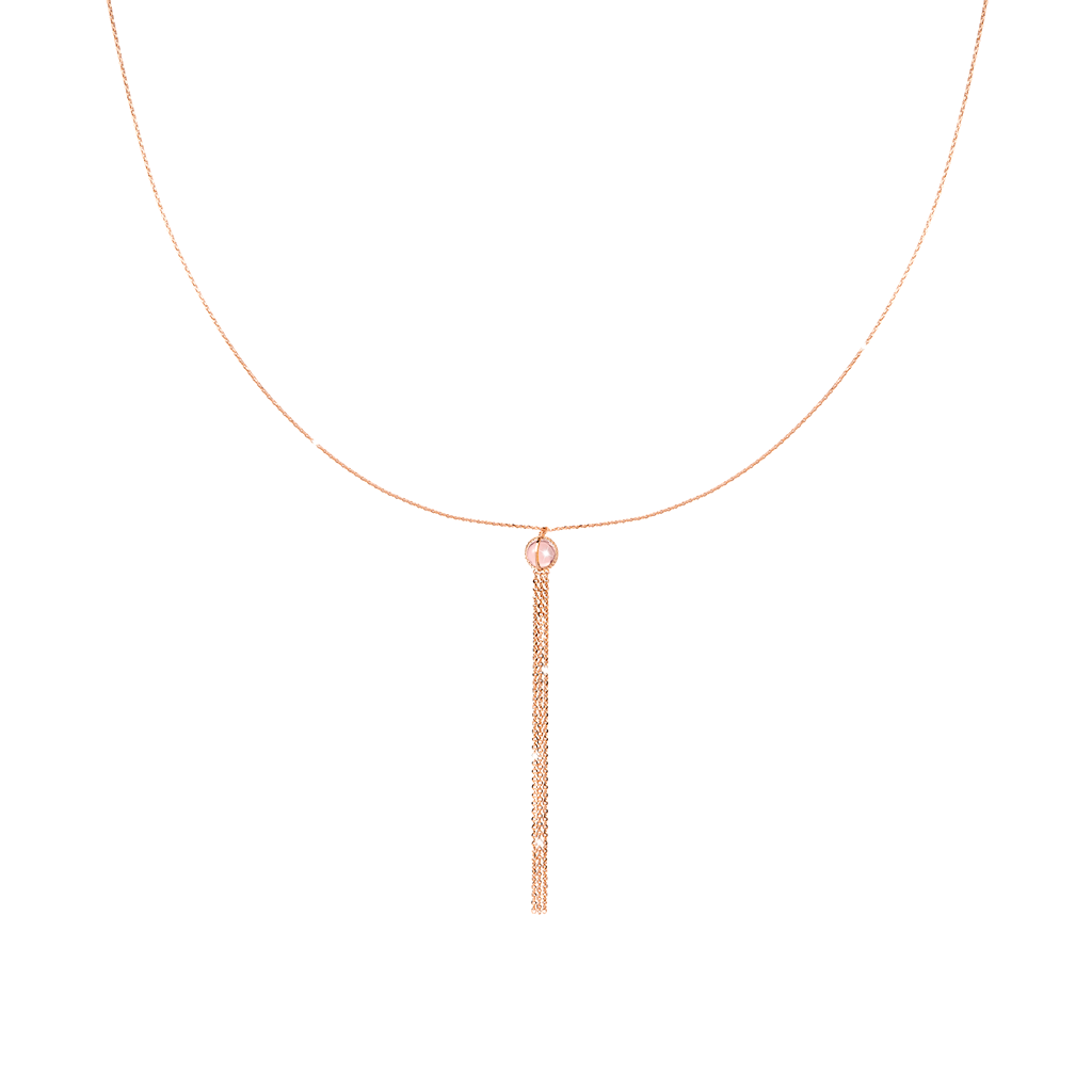 REBECCA Rio Necklace - Rose Silver with Pink Hotstone - John Ross Jewellers