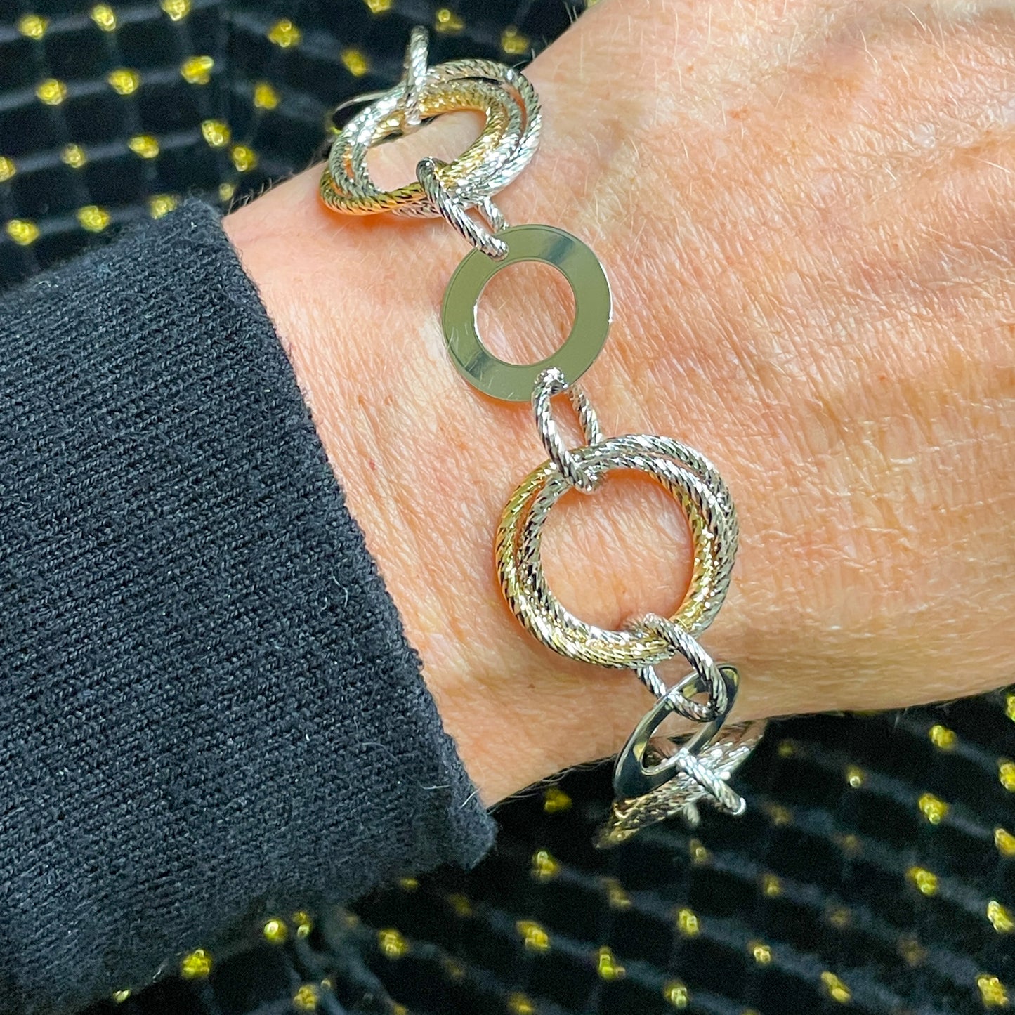 Sunshine Silver Open Circles Bracelet - John Ross Jewellers