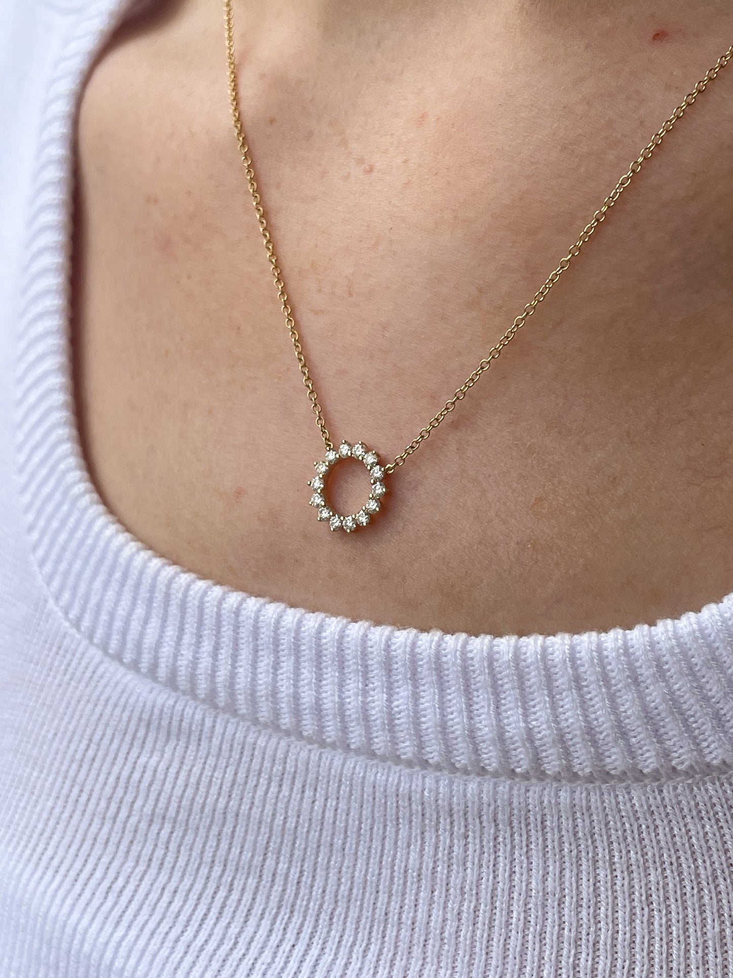 18ct Gold Diamond Eternity Pendant | 0.50ct - John Ross Jewellers