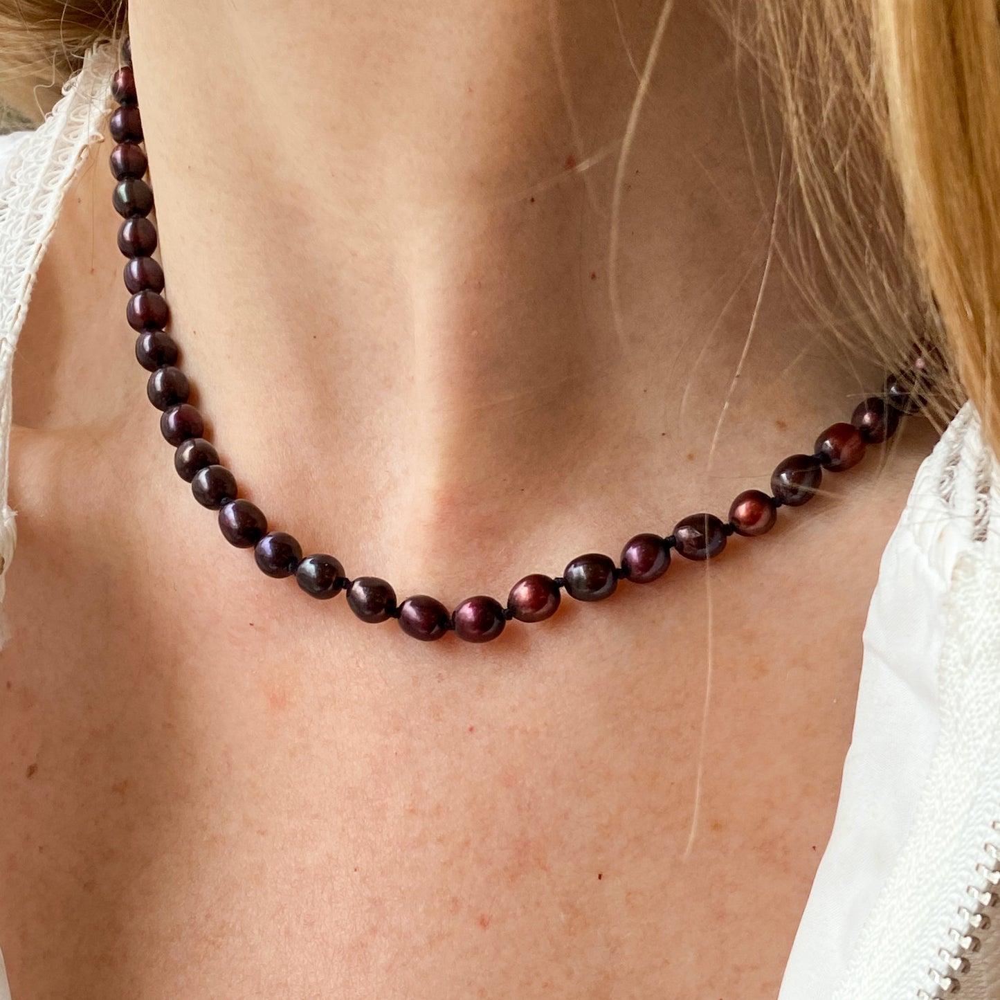 Garnet Red Freshwater Pearl Necklace - John Ross Jewellers