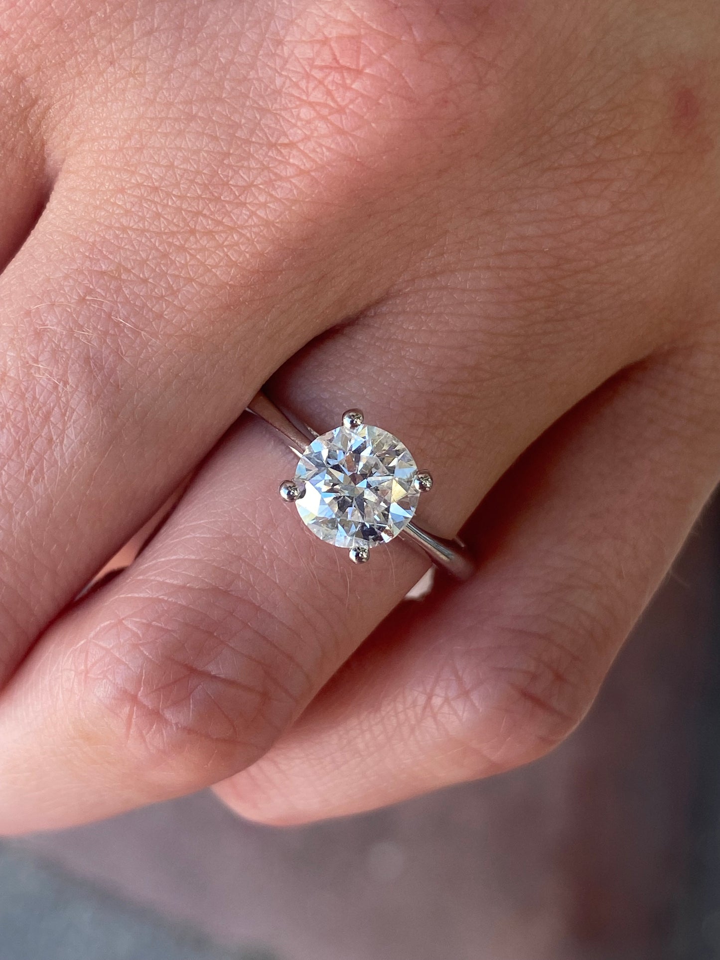 Platinum 1.51ct E SI1 Four Claw Diamond Solitaire Ring - John Ross Jewellers