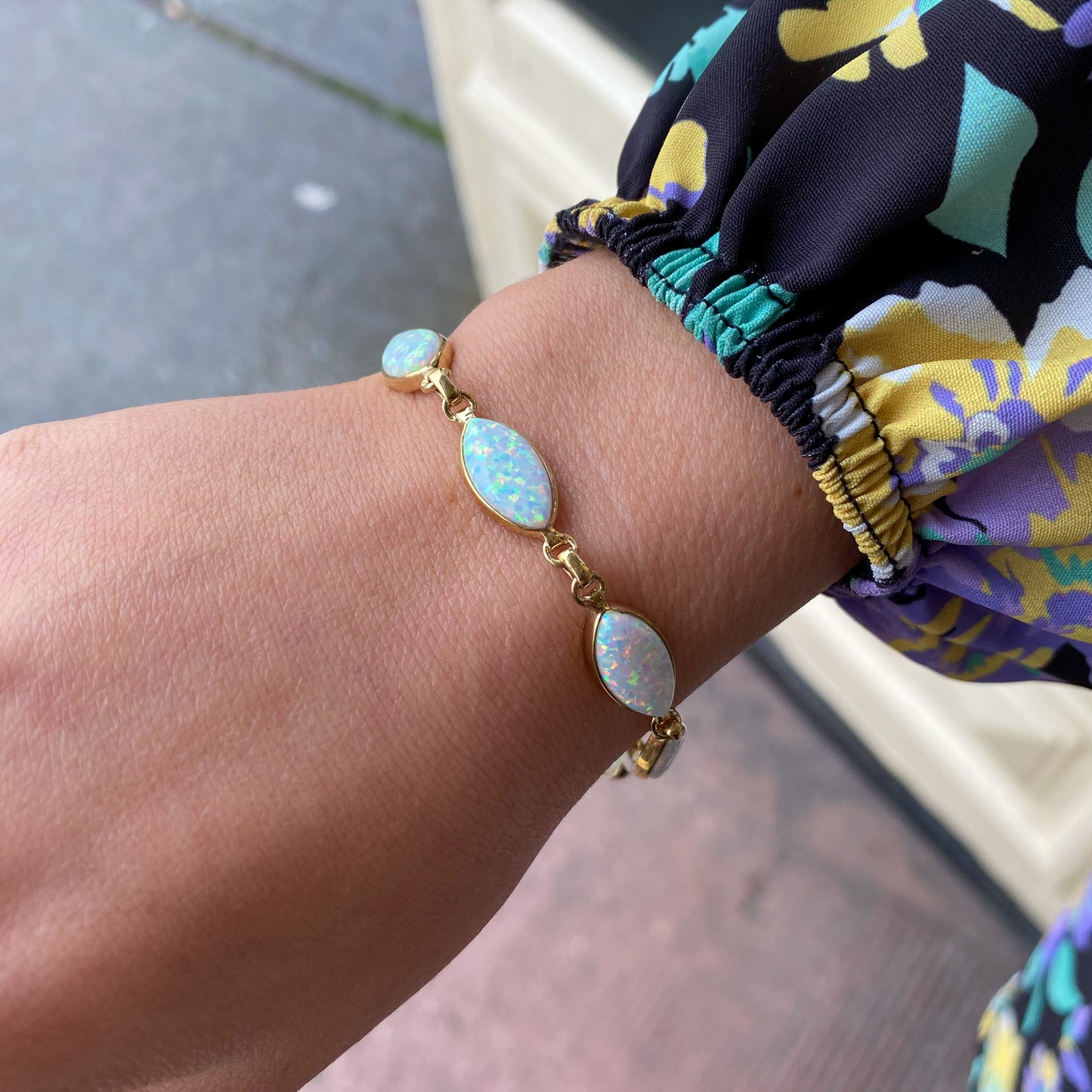 9ct Gold Marquise Opalique Bracelet - John Ross Jewellers