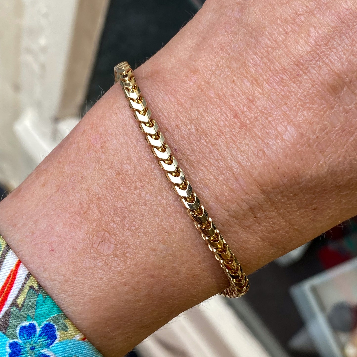 9ct Gold Two Tone Franco Bracelet - John Ross Jewellers