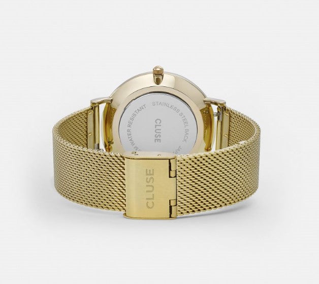 CLUSE Boho Chic Mesh Gold/White - John Ross Jewellers