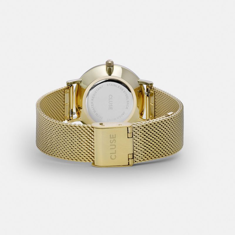 CLUSE Minuit Mesh Gold/Green - John Ross Jewellers
