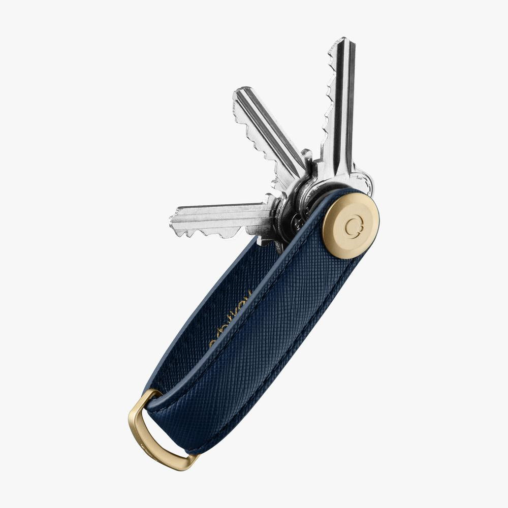 OrbitKey Key Organiser Saffiano Leather Oxford Navy - John Ross Jewellers