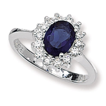Silver September Cluster Ring by Kurate with intricate gemstone cluster design showcasing elegant craftsmanship.