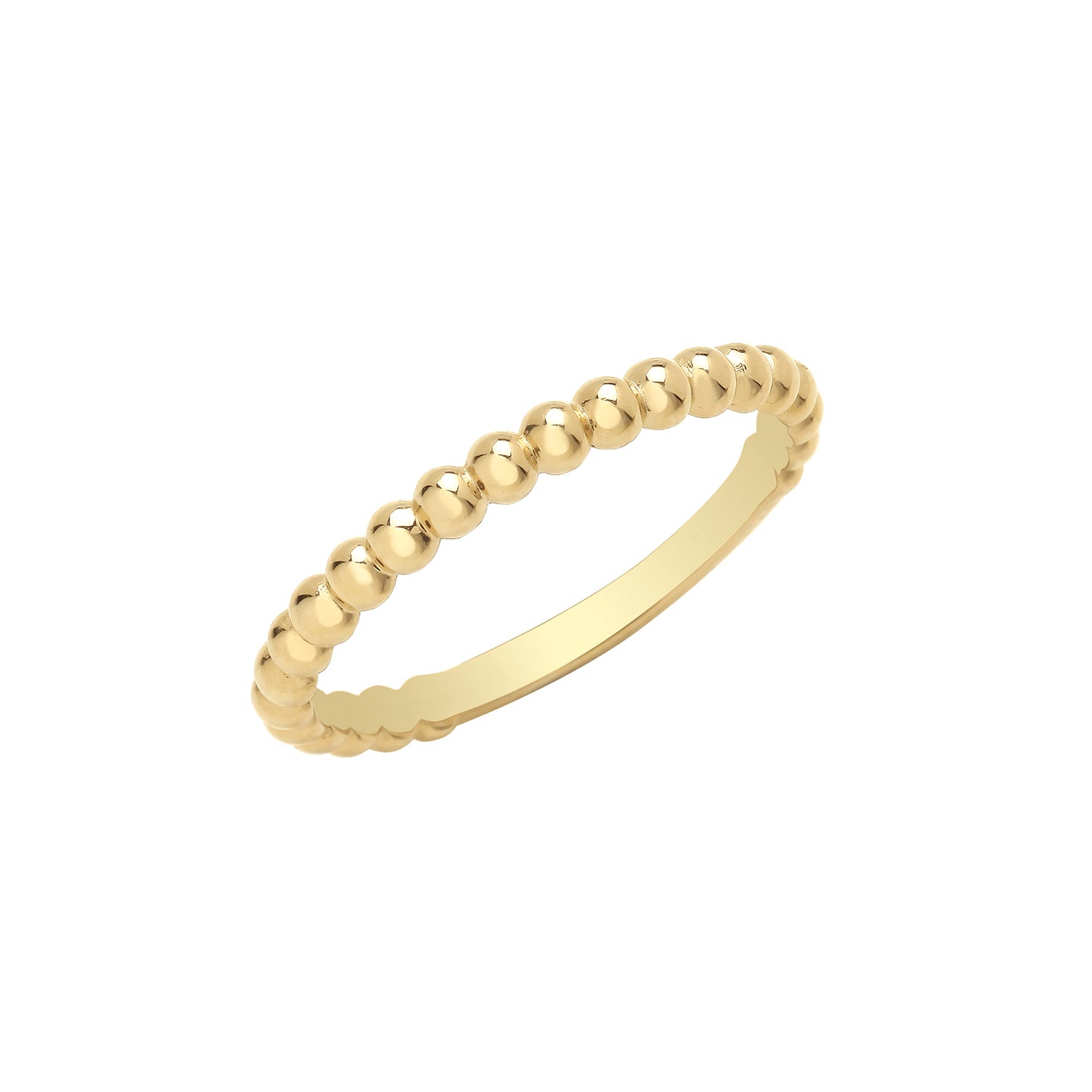 9ct Gold Fine Beaded Ring - 2mm - John Ross Jewellers