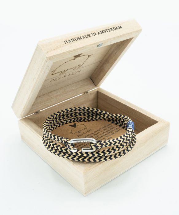 PIG & HEN Savage Sam Navy-Sand | Silver - John Ross Jewellers