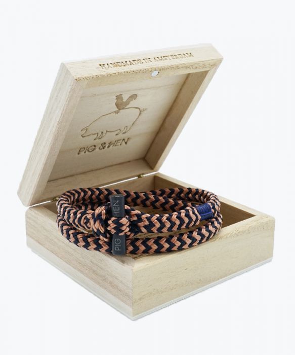 PIG & HEN Tiny Ted Old Pink - Navy | Black - John Ross Jewellers