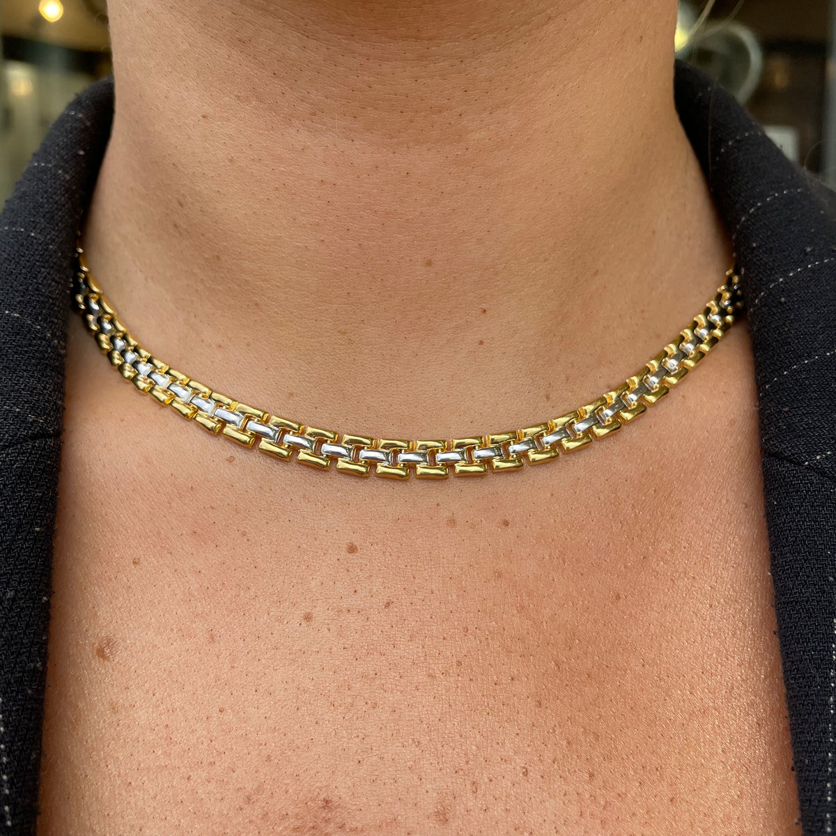 Sunshine Two Tone Panther Necklace | 44cm