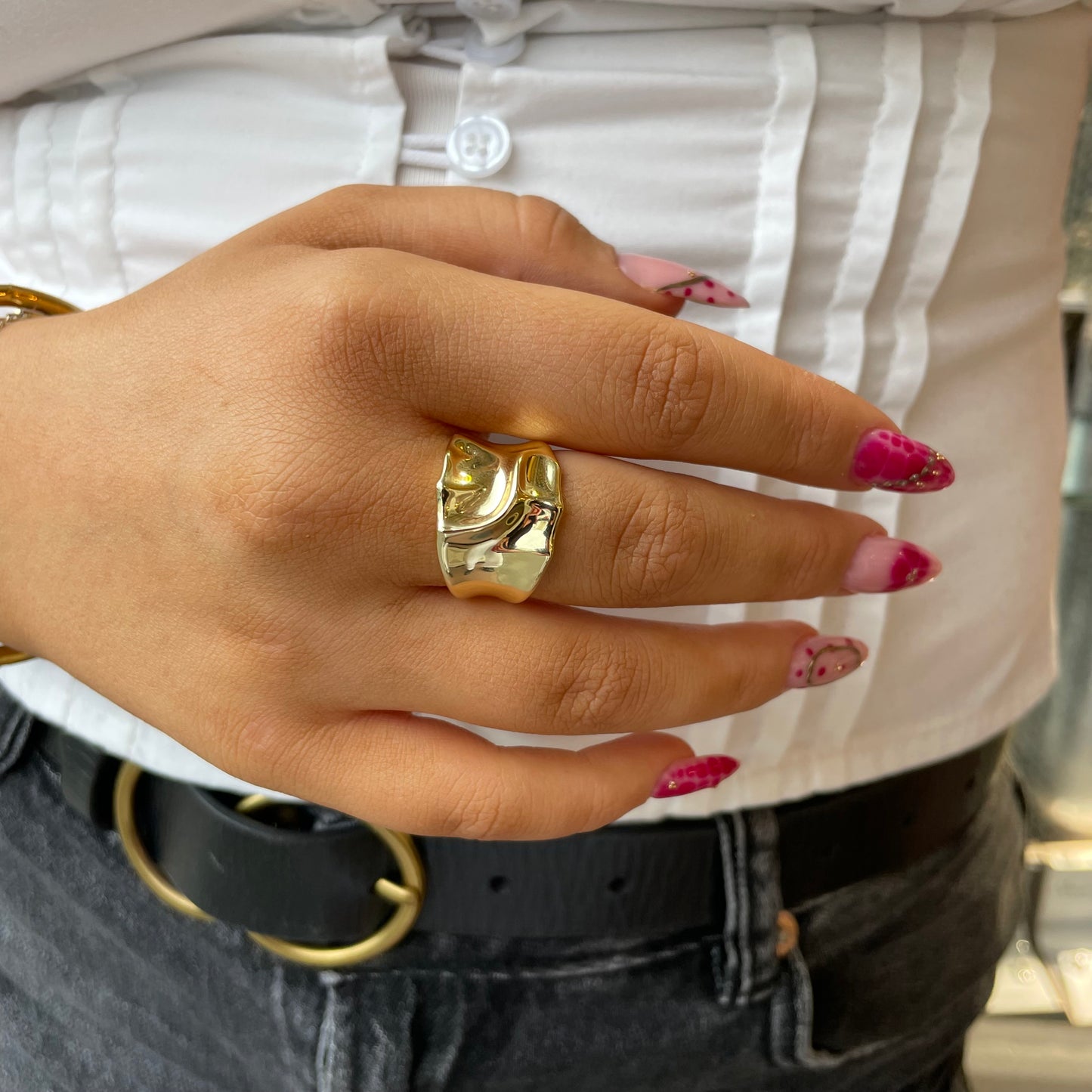 Sunshine Textured Ring - John Ross Jewellers