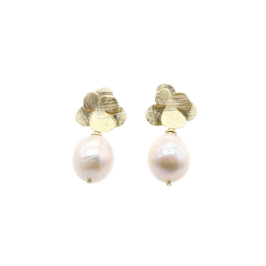 Baroque Drop Earrings | Arjess | Freshwater Pearl