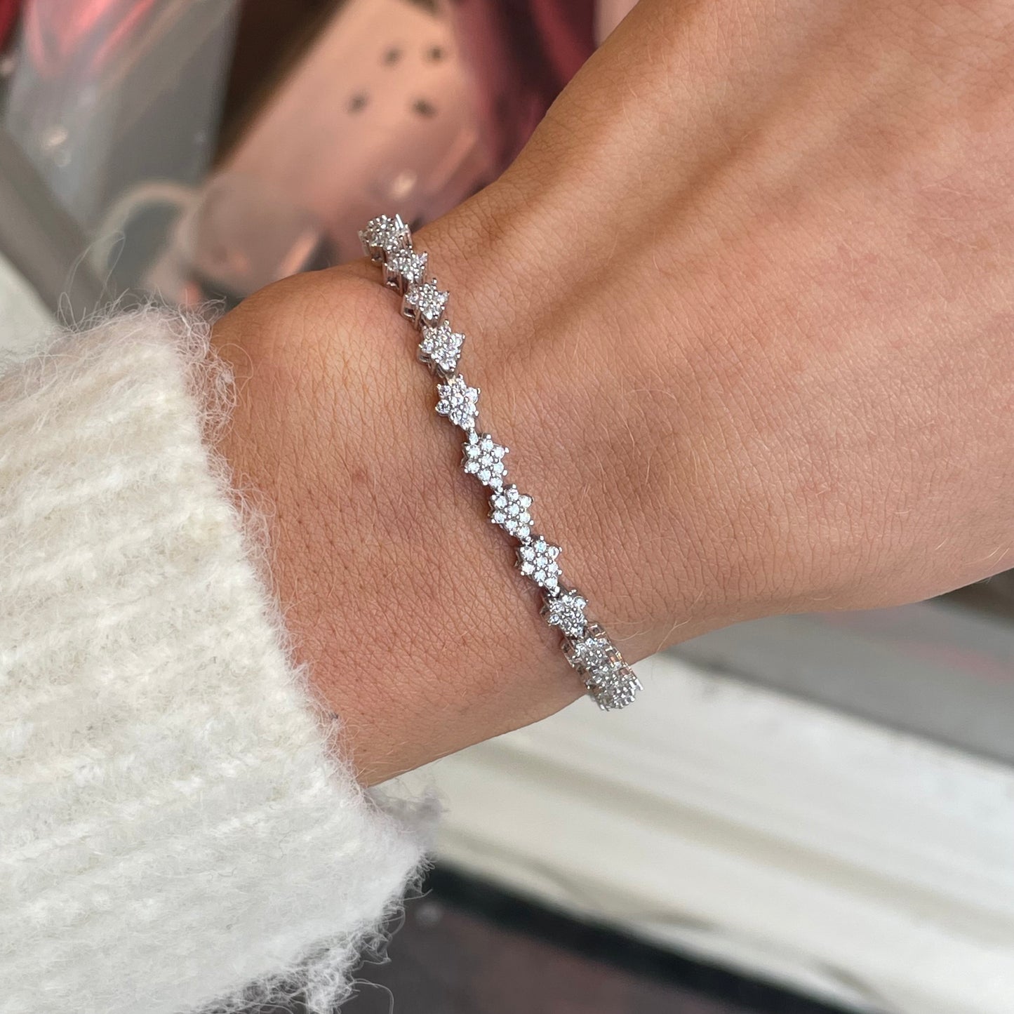 Silver CZ Garland Bracelet - John Ross Jewellers