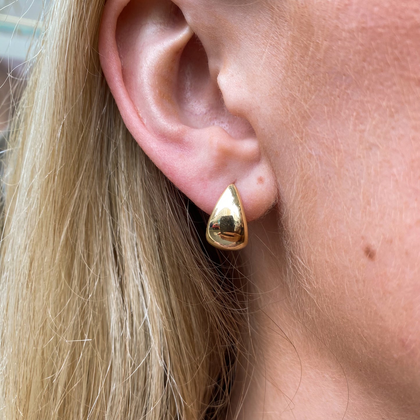 9ct Gold J Hoop Earrings - John Ross Jewellers