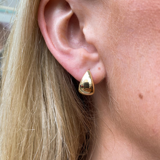 9ct Gold J Hoop Earrings - John Ross Jewellers