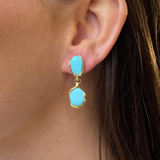 Turquoise Drop Earrings - John Ross Jewellers